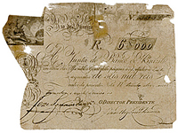 The first paper money of Brazil